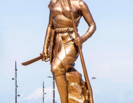 <strong>‘AMAZON STATUE’ UNVEILED. </strong>