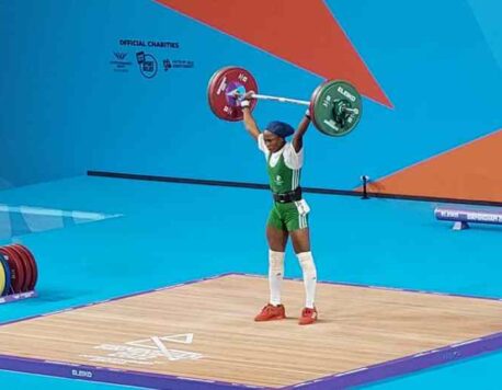 NIGERIA’S GOLD IN WOMEN’S WEIGHTLIFTING EVENT 