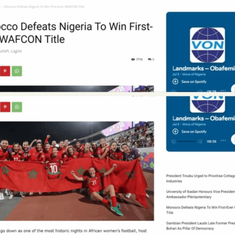 VON Under Fire for False Report on Nigeria’s WAFCON Victory