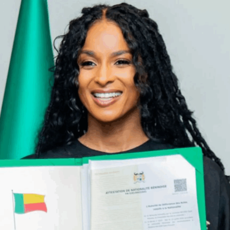 US Star Ciara Becomes Benin Citizen Under new Slavery Descendants Law