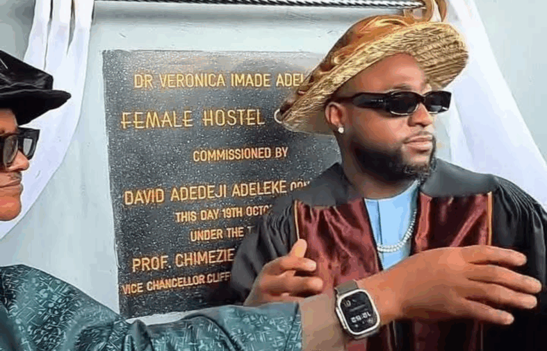 Davido Honors Late Mother With Female Hostel at Abia’s Clifford University 