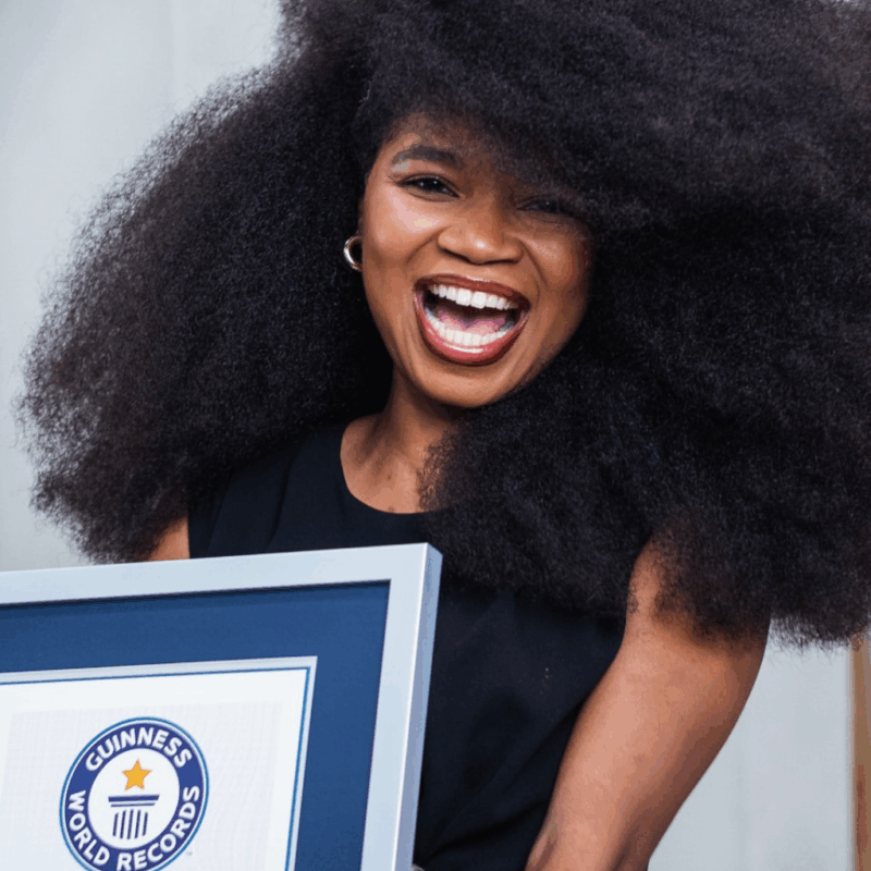 Jessica Martinez Sets New Guinness World Record for Largest Afro