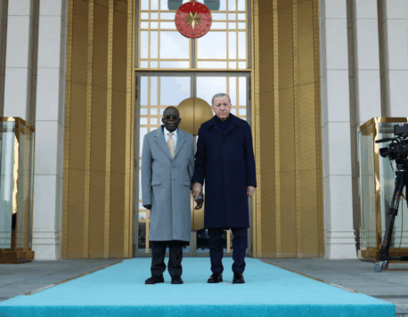 Tinubu Stumbles, Falls During Reception Parade In Turkey