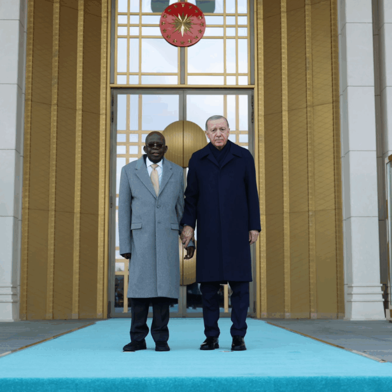 Tinubu Stumbles, Falls During Reception Parade In Turkey